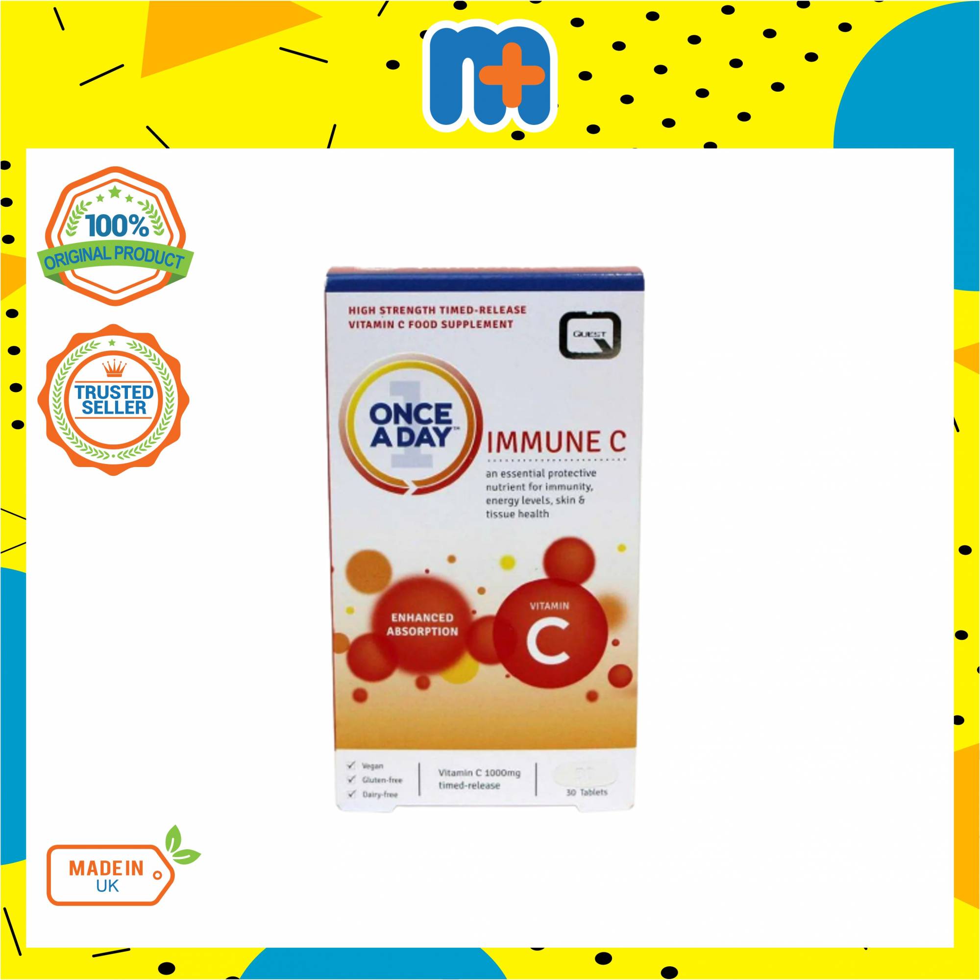 QUEST Once A Day Vitamin C With Bioflavonoid 30’s